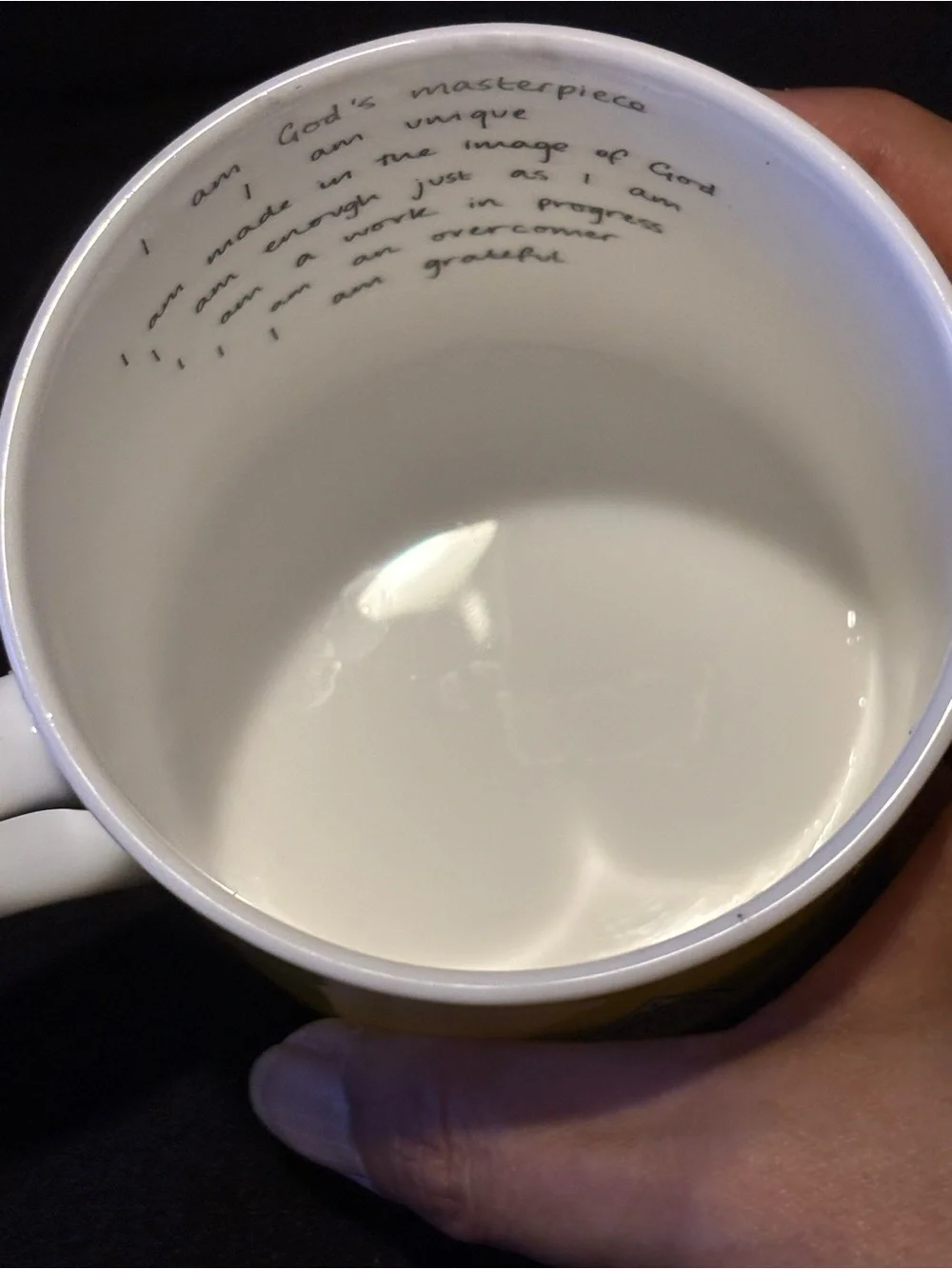 I AM SO MANY THINGS Motivational Yellow Porcelain Mug